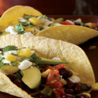 Roasted Tomatillo & Bean Tacos
