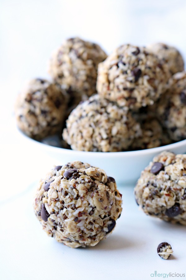 The Best No Bake Protein Balls (vegan + gluten free) - Allergylicious