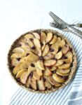 Gluten-free, no bake, apple pie, wrapped in a nutritious seed crust. Vegan, Nut-free, Paleo