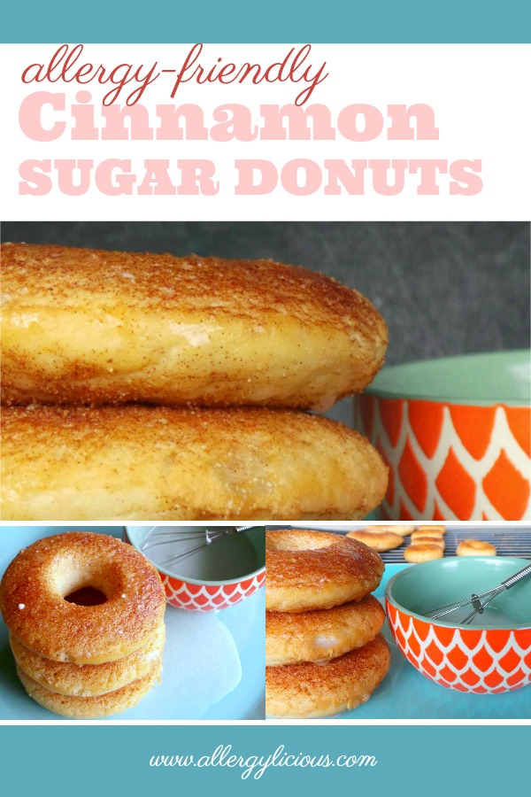 Easy, delicious, bakery-style cinnamon sugar donuts.  Vegan & allergy-friendly