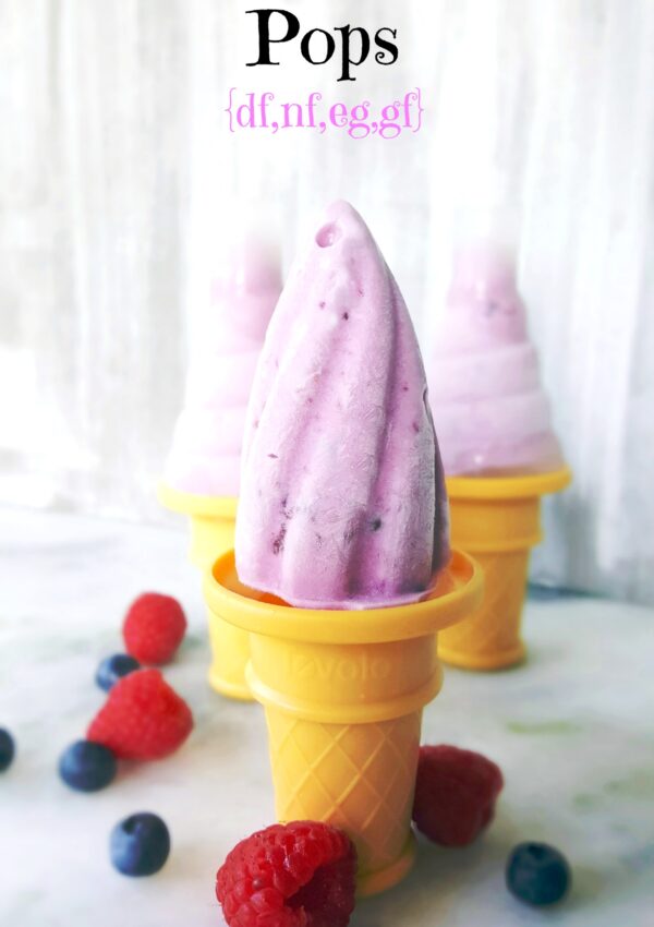 Berry Cream Popsicles made with fresh berries and rich coconut milk blended into a refreshing summer treat