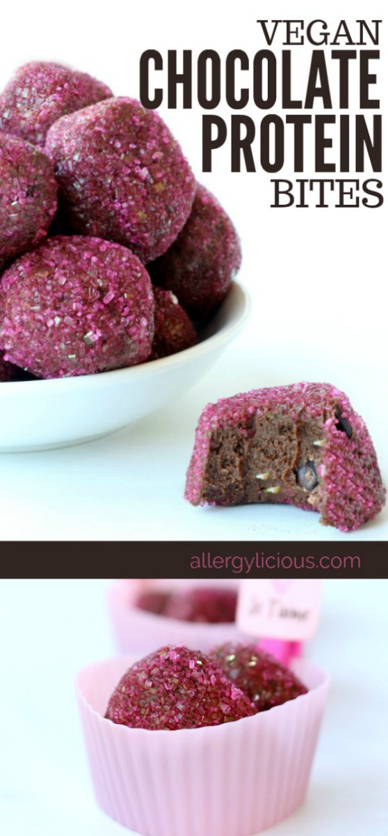 Chocolate Protein Bites {vegan, top 8 free + glutenfree} Allergylicious