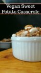 Individual Sweet Potato Casseroles loaded with sweet streusel & marshmallow topping. The perfect bite awaits. DF,EF,NF,GF& Vegan