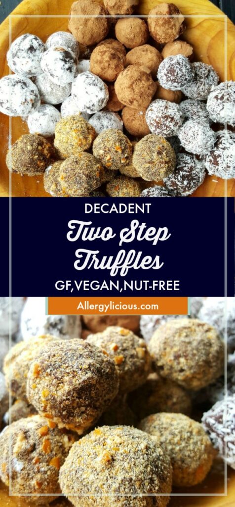 Perfect for any holiday party, Allergy-friendly truffles made in 2 easy steps