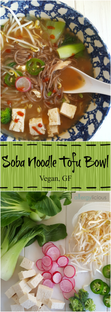 Asian-inspired, flavor-packed, Soba Noodle Tofu Bowl 