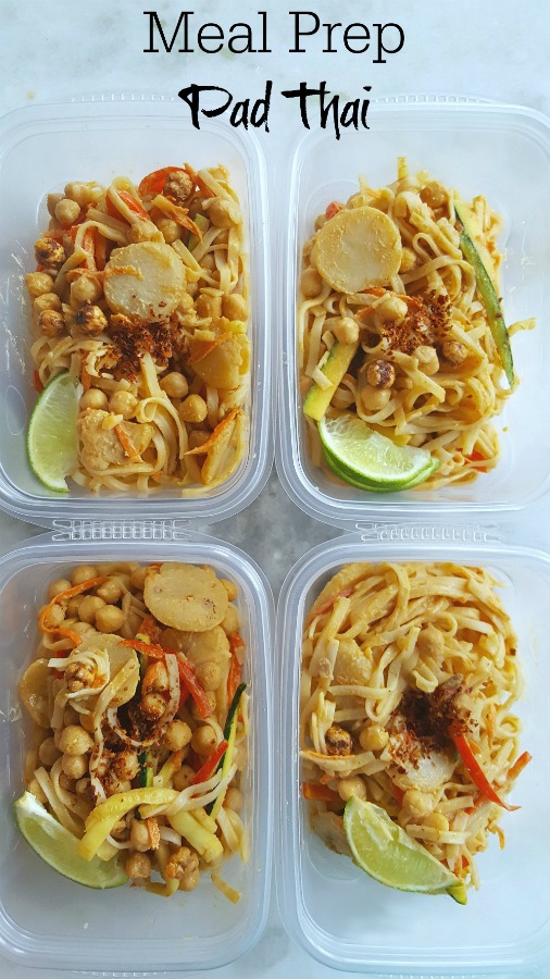 Easy meal prep vegan pad thai