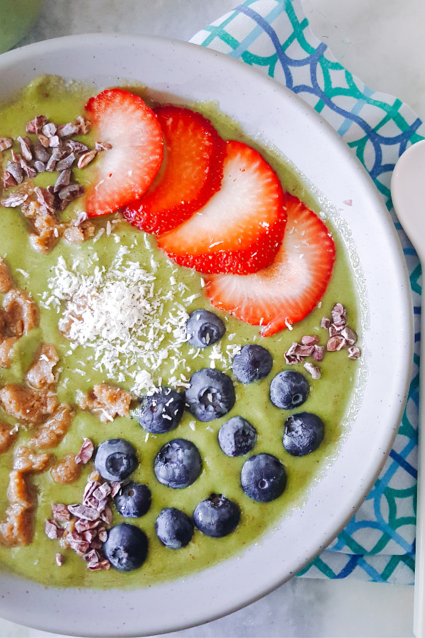 close up smoothie bowl