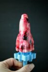 Homemade frozen yogurt pops with fresh berri swirl
