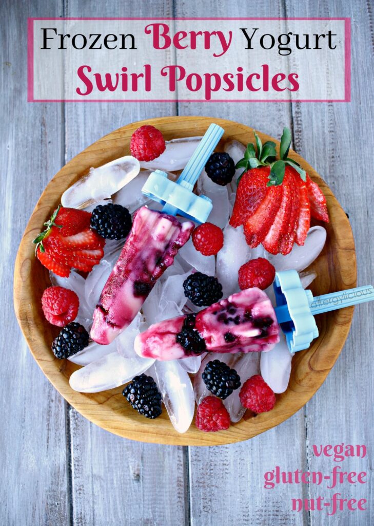 Froyo Berry Swirl Popsicles · Allergylicious