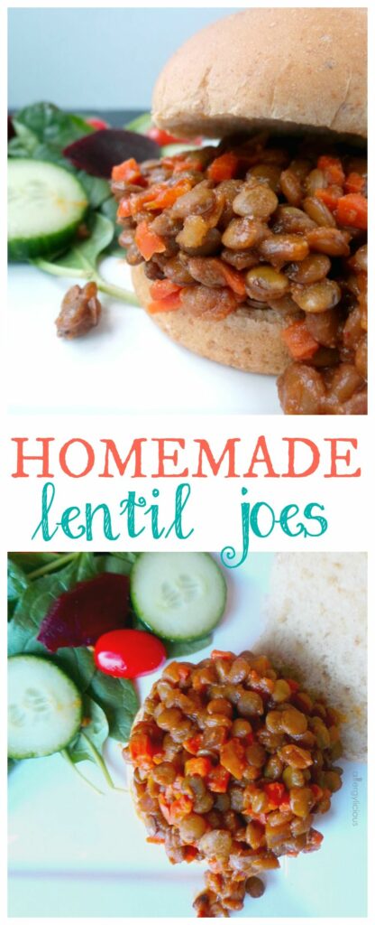 Forget the store-bought can of sauce! These quick and easy Homemade Lentil Sloppy Joes taste way better without the junk!