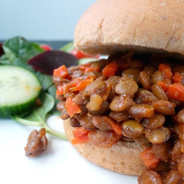 Forget the store-bought can of sauce! These quick and easy Homemade Lentil Sloppy Joes taste way better without the junk!