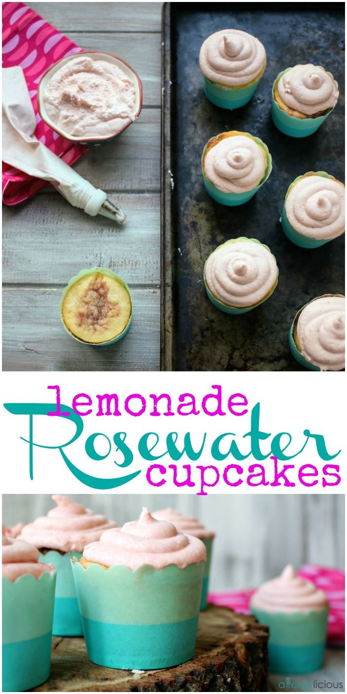 Bring on the taste of Summer with soft & fluffy lemonade cupcakes, infused with rosewater