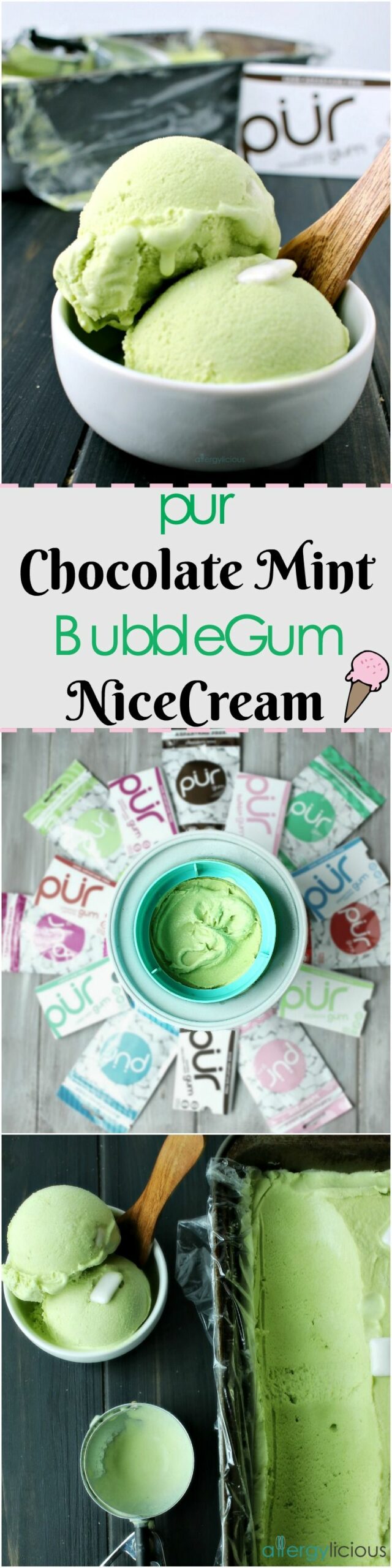 Chocolate Mint Bubblegum Ice Cream Allergylicious
