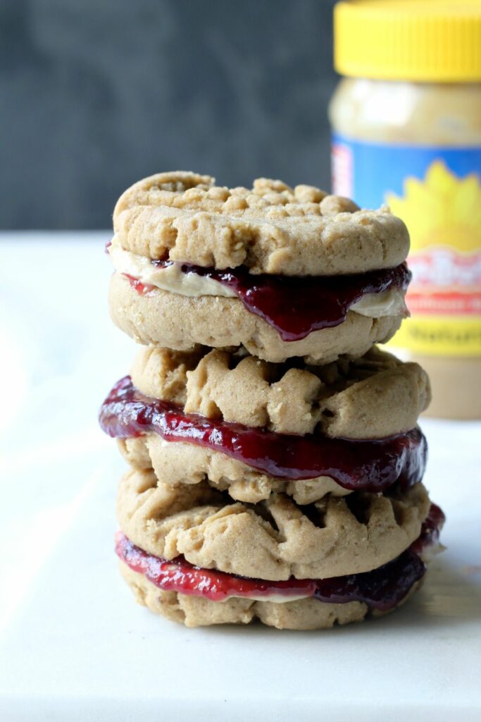 These are the best allergy-friendly, SunButter and jelly sandwich cookies you will ever make. Vegan with GF option