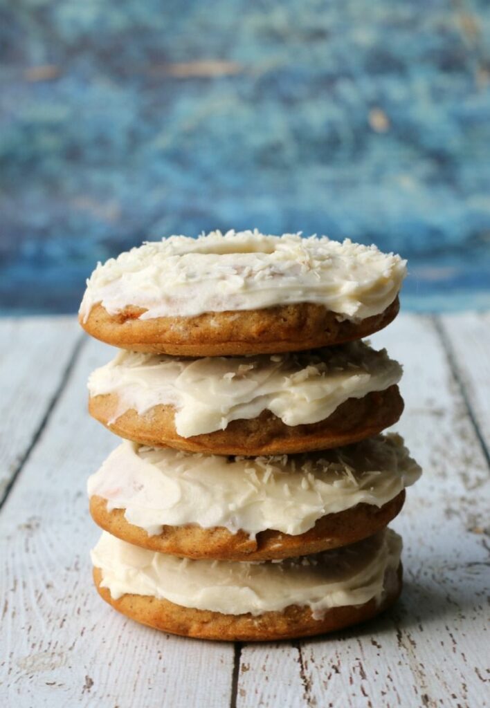 Treat yourself to a delicious carrot cake donut. And have 2 because their vegan & gluten-free.