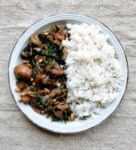 Mushroom & caramelized onion saute