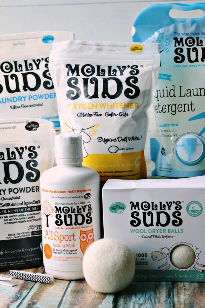 Kick dirt to the curb with Molly's Suds natural laundry detergent