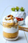 This no-bake pumpkin cheesecake parfait is the ultimate sweet ending to your holiday feast. Vegan & Gluten-free