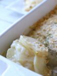Vegan Potato Au Gratin being served