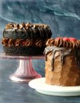 Finished chocolate raspberry cakes