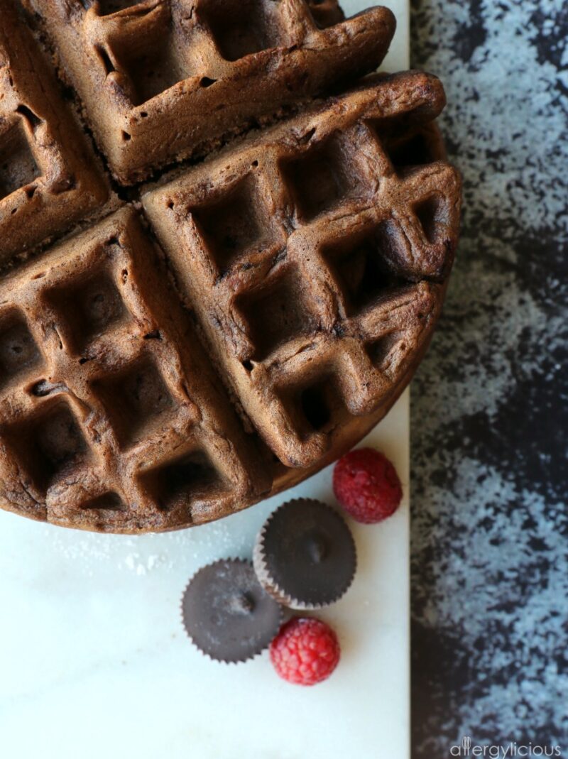 Double Chocolate Waffles {vegan + gluten free} Allergylicious