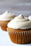 close-up pumpkin cupcakes