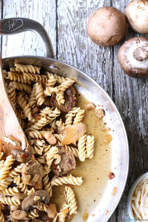 one pan vegan skillet pasta