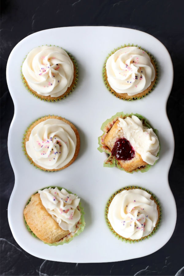 berry filled vegan cupcakes