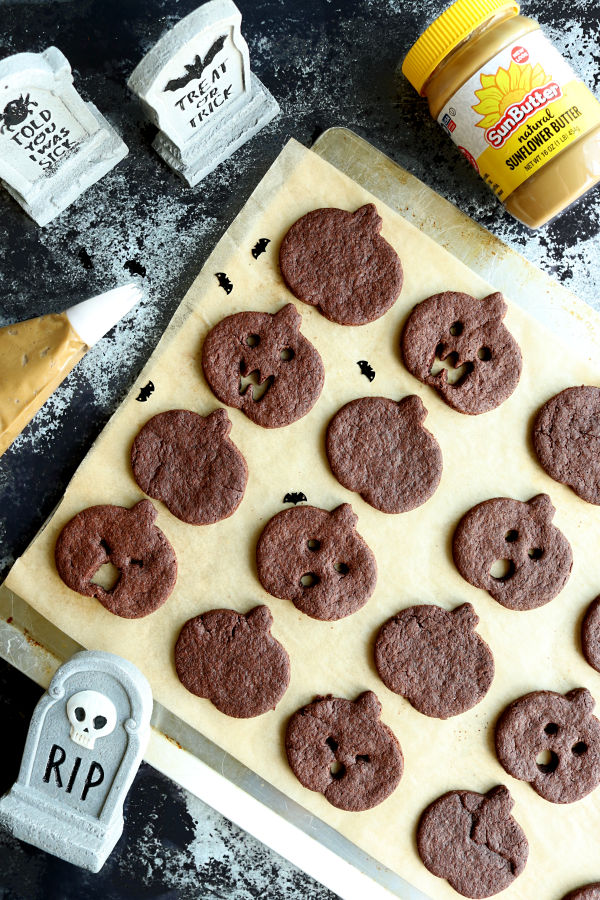 Chocolate SunButter Sandwich Cookies