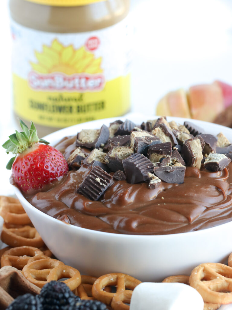 Served up No-Bake SunButter Cheesecake Fruit Dip