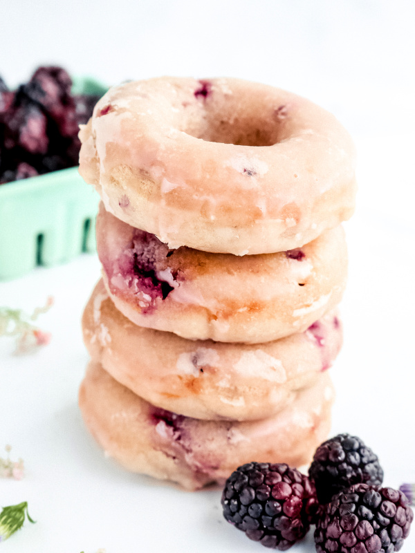 blackberry donut stack up close