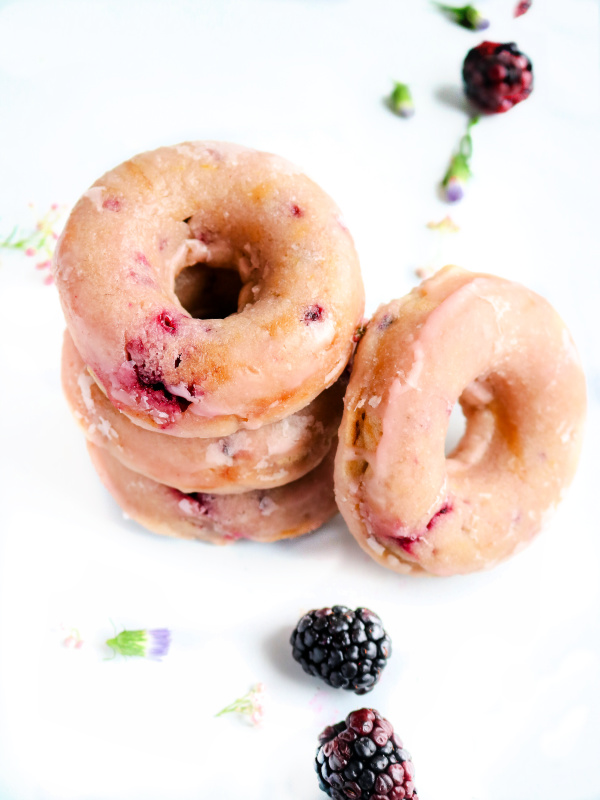 yummy blackberry donuts