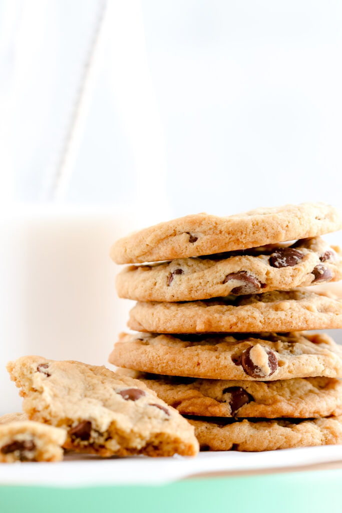 Perfectly crisp & chewy, vegan gluten-free chocolate chip cookies