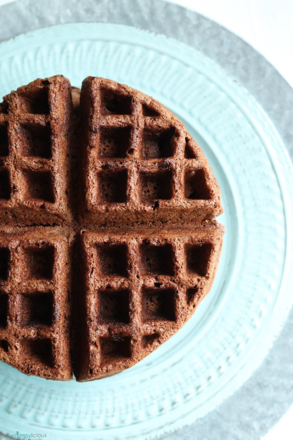 homemade chocolate chip waffes