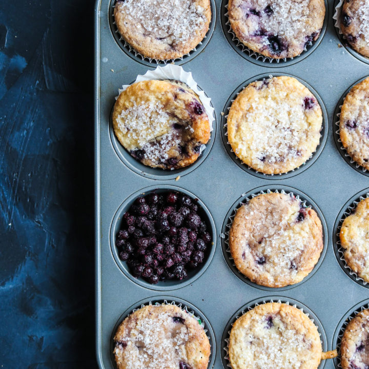 Vegan Blueberry Muffins (gluten-free & nut-free)