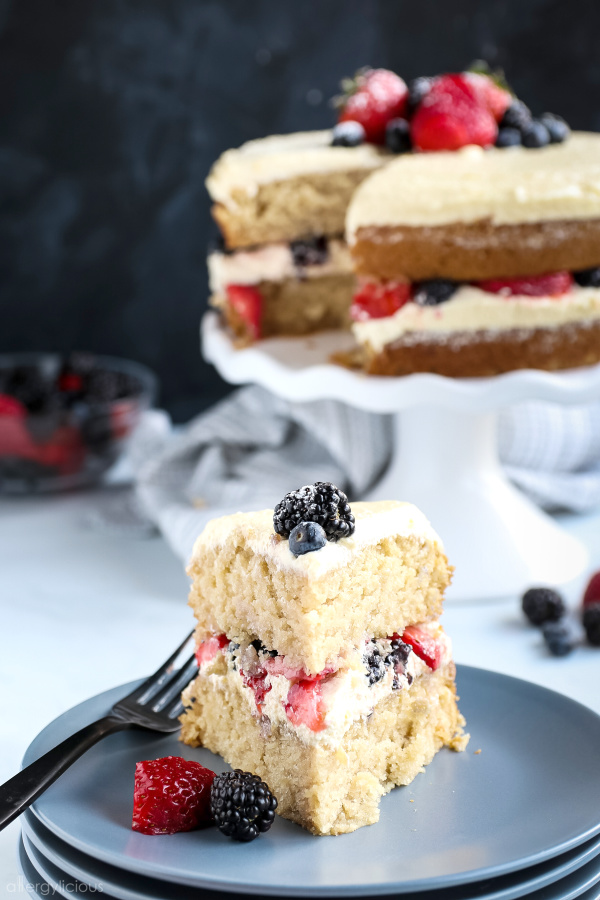 Amazing Vegan Vanilla Cake Gluten Free Option Allergylicious