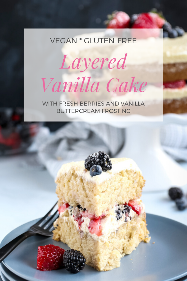 The Best Vegan Vanilla Cake + Gluten free option Allergylicious