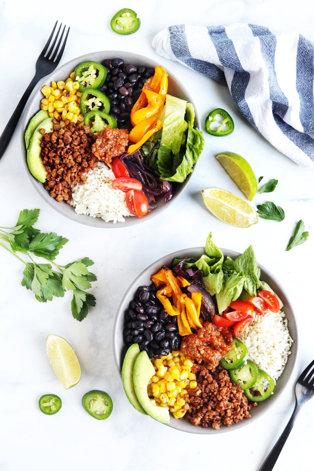 Vegan Chipotle Burrito Bowl with Gardein Allergylicious
