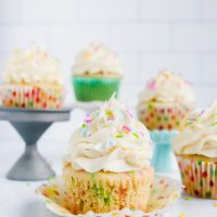 Funfetti Vegan Vanilla Cupcakes