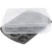 Wilton 2105-1372 Premium Nonstick Covered Muffin Pan, 12-Cavity