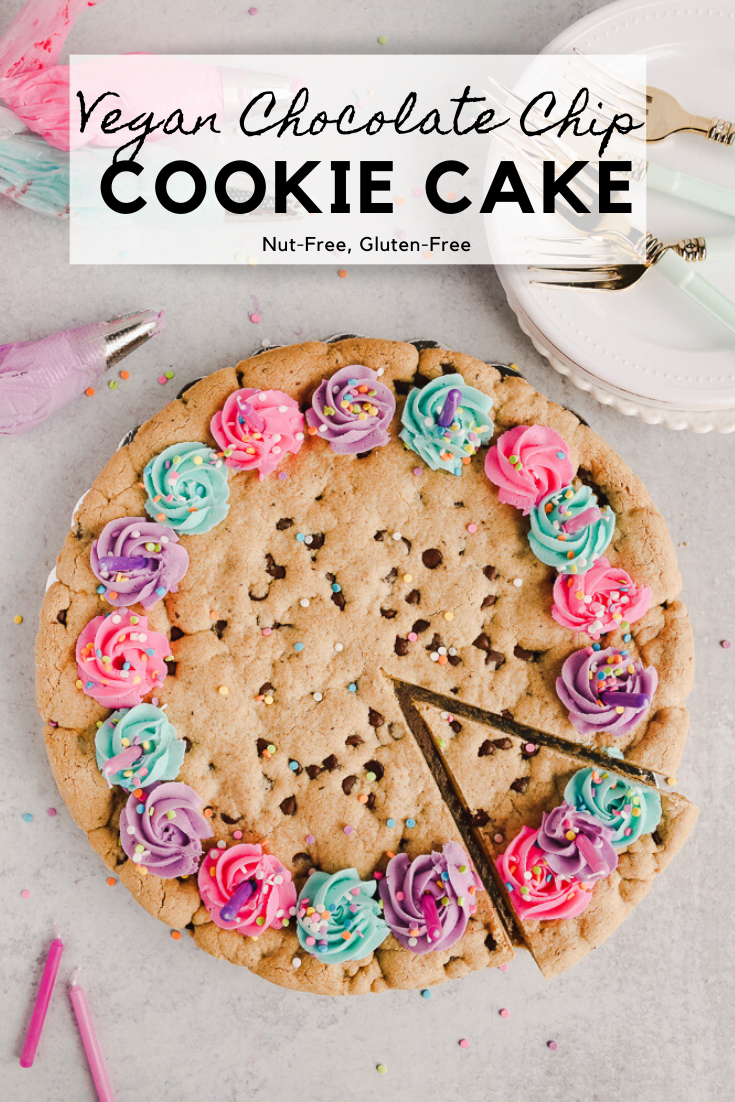 Chocolate Chip Cookie Cake (Vegan, Nut Free) - Allergylicious