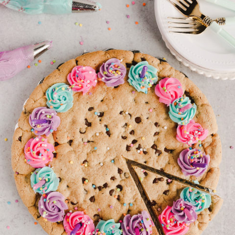 Homemade Sugar Cookie Cake - Cookie Dough and Oven Mitt