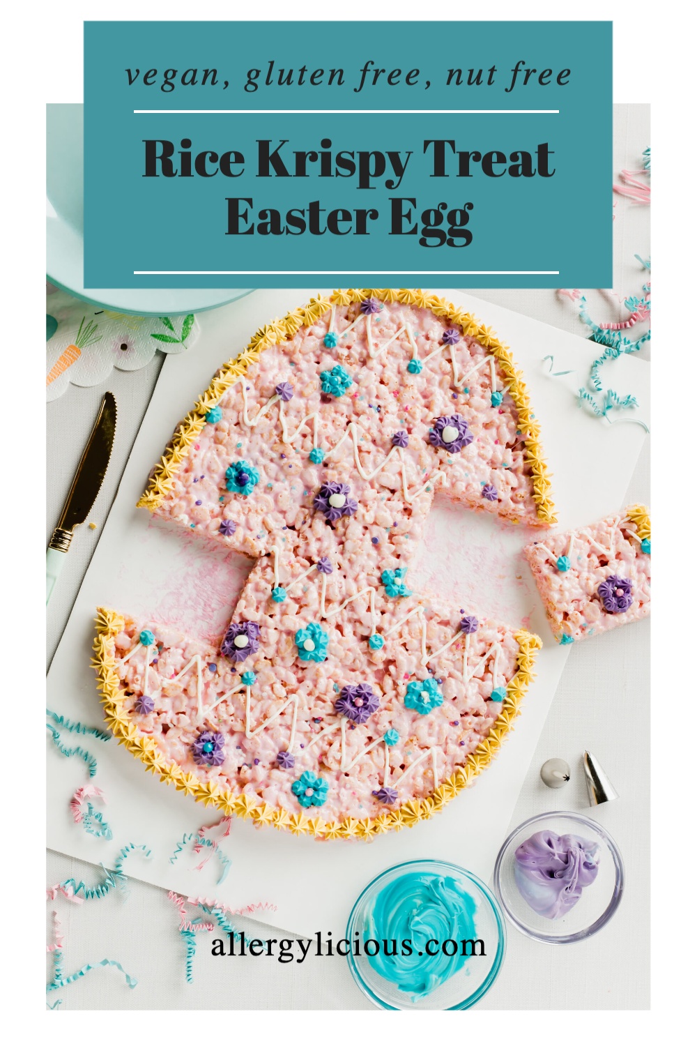 Easy To Make Vegan Rice Krispy Treat Easter Egg Allergylicious