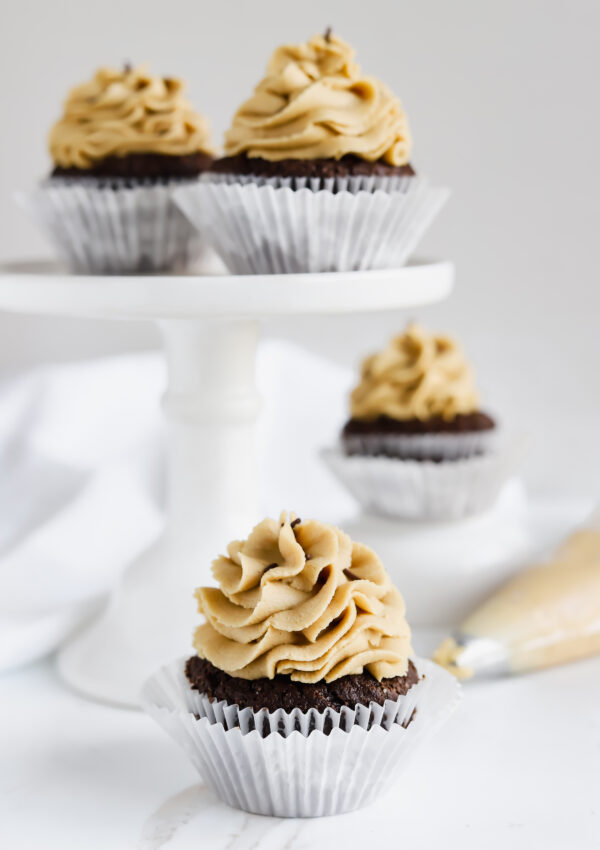 The Best Chocolate Cupcakes with SunButter Buttercream Frosting