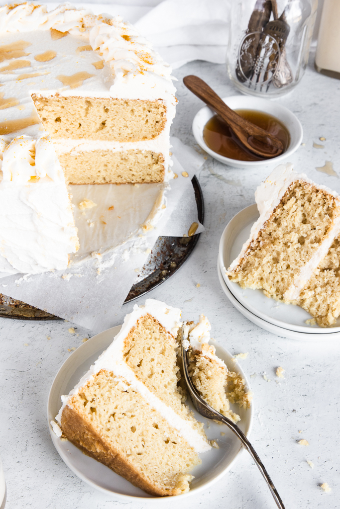 Vegan Vanilla Layer Cake with gluten free option