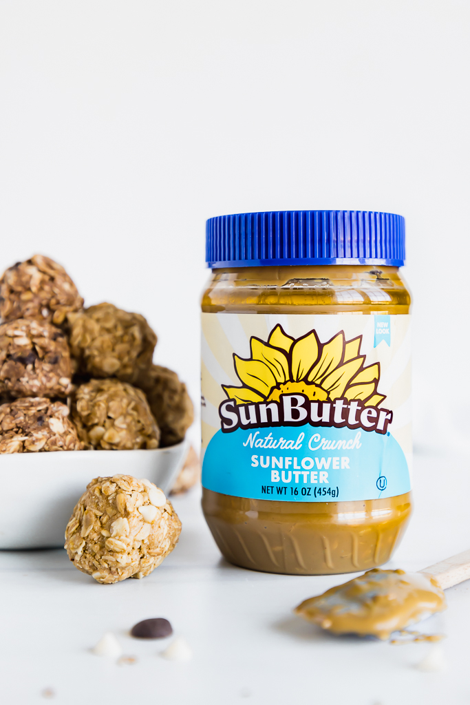 No Bake Protein Balls with SunButter and oats